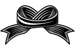 Elegant Ribbon with White Background Illustration, Cartoons, Clipart, and Line Art Design, Elegant ribbon design in various styles on a white background, perfect for any digital project. vector