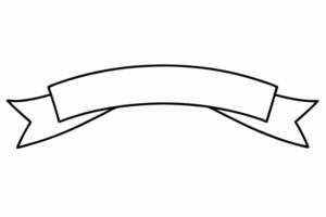 Elegant Ribbon with White Background Illustration, Cartoons, Clipart, and Line Art Design, Elegant ribbon design in various styles on a white background, perfect for any digital project. vector