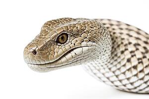 Close-up of a snake's head with a sharp focus on the eye photo
