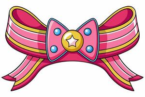 Elegant Ribbon with White Background Illustration, Cartoons, Clipart, and Line Art Design, Elegant ribbon design in various styles on a white background, perfect for any digital project. vector