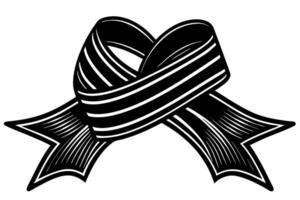 Elegant Ribbon with White Background Illustration, Cartoons, Clipart, and Line Art Design, Elegant ribbon design in various styles on a white background, perfect for any digital project. vector