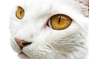 Close up of a White Cat's Eye photo