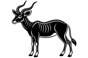 Funny Antelope Illustration with White Background Cartoons, Clipart, Line Art Design, Funny antelope illustration with white background. Ideal for cartoons, clipart, and line art design. vector