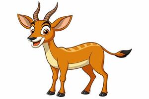 Funny Antelope Illustration with White Background Cartoons, Clipart, Line Art Design, Funny antelope illustration with white background. Ideal for cartoons, clipart, and line art design. vector
