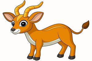 Funny Antelope Illustration with White Background Cartoons, Clipart, Line Art Design, Funny antelope illustration with white background. Ideal for cartoons, clipart, and line art design. vector