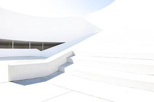 Minimalist White Staircase in Modern Architecture photo