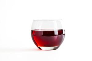 Glass of Red Wine on White Background photo