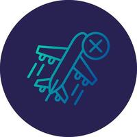 Cancelled Line Circle Gradient Icon Design vector