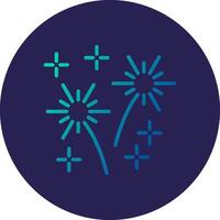 Fireworks Line Circle Gradient Icon Design vector