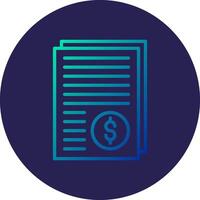 Invoice Line Circle Gradient Icon Design vector