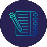 Guest Book Line Circle Gradient Icon Design vector