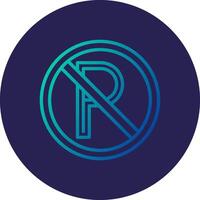 Parking Line Circle Gradient Icon Design vector