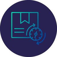 Processing Time Line Circle Gradient Icon Design vector