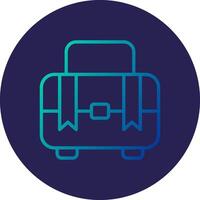 Suitcase Line Circle Gradient Icon Design vector