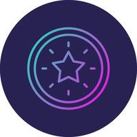 Star Line Circle Gradient Icon Design vector