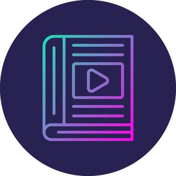 tutoriales línea circulo degradado icono diseño vector