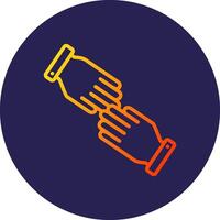 Help Line Circle Gradient Icon Design vector