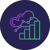 Performance Line Circle Gradient Icon Design vector