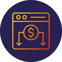 Svg Line Circle Gradient Icon Design vector