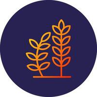 Wheat Line Circle Gradient Icon Design vector