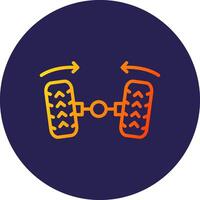 Wheel Alignment Line Circle Gradient Icon Design vector