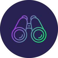 Binoculars Line Circle Gradient Icon Design vector