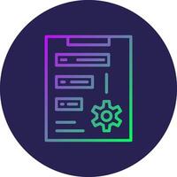 Priority Line Circle Gradient Icon Design vector