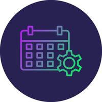 Event Management Line Circle Gradient Icon Design vector