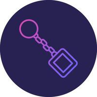 Key Chain Line Circle Gradient Icon Design vector