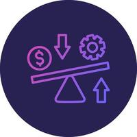 Leverage Line Circle Gradient Icon Design vector