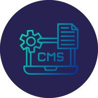 Cms Line Circle Gradient Icon Design vector