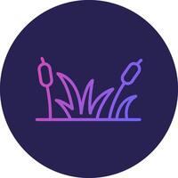 Swamp Line Circle Gradient Icon Design vector