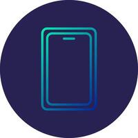 Smartphone Line Circle Gradient Icon Design vector