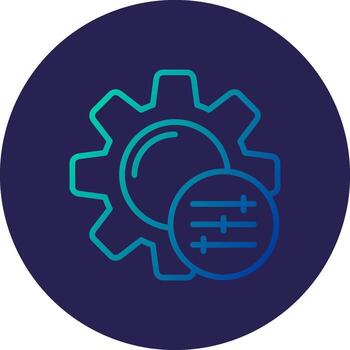 Setting Line Circle Gradient Icon Design vector