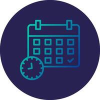 Event Schedule Line Circle Gradient Icon Design vector