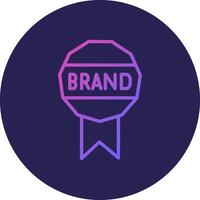 Brand Line Circle Gradient Icon Design vector