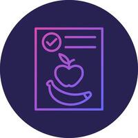Diet Line Circle Gradient Icon Design vector