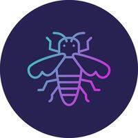 Bee Line Circle Gradient Icon Design vector