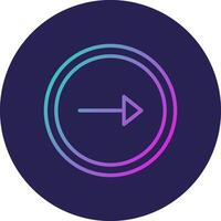 Next Line Circle Gradient Icon Design vector