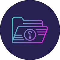 Question Line Circle Gradient Icon Design vector