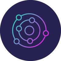Orbit Line Circle Gradient Icon Design vector