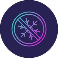 Snow Line Circle Gradient Icon Design vector