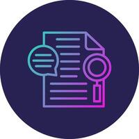 Review Line Circle Gradient Icon Design vector