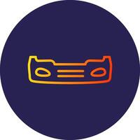 Bumper Line Circle Gradient Icon Design vector