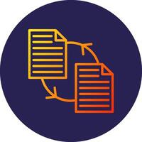 File Sharing Line Circle Gradient Icon Design vector