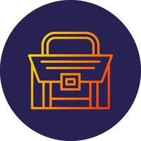 Suitcase Line Circle Gradient Icon Design vector