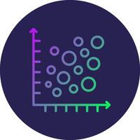 Bubble Graph Line Circle Gradient Icon Design vector
