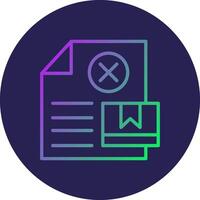 Rejected Line Circle Gradient Icon Design vector