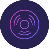 Disc Line Circle Gradient Icon Design vector