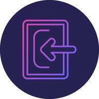 Login Line Circle Gradient Icon Design vector